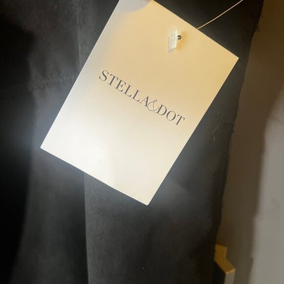 Stella & dot  Black Sherpa Faux Suede Chalet Vest  NWT Womens  Size 1X - Picture 8 of 12